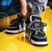 Men's American Street Letters, Niche Bread Skateboarding Shoes, Thick Soles, High Tops, Casual And Moral Training Shoes_vogvips.com
