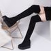 2024 Autumn Winter Suede Matte Slimming Stretch Over-the-Knee Platform Thick Sole Height Increasing Women's Boots Super_vogvips.com