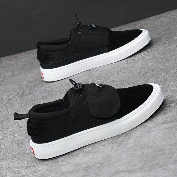 Men's Summer Breathable Canvas Shoes German Made Black Cloth Odor Resistant Sneakers Non Slip Casual Low Top Trendy Sports_vogvips.com