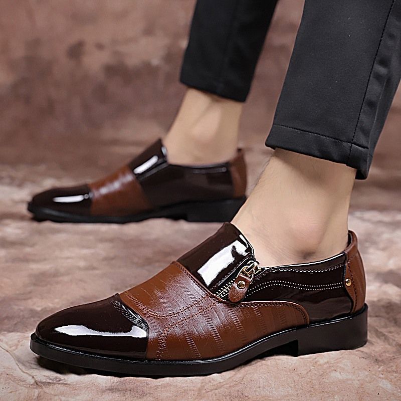 Plus Size New Men's Pointed Toe Business Leather British Style Fashion Formal Suit Groom Wedding Derby Shoes_vogvips.com