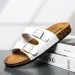 Fashion Classic Unisex Slippers Comfortable Summer Cork Shoes For Men Outdoor Sandals Microfiber Plus Size 36-46_vogvips.com