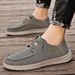 Men's plus-size loafers Fashion canvas flat casual shoes_vogvips.com
