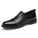 First Layer Men's Embossed Crocodile Pattern Casual Leather Shoes Lace-up Light Mouth Dress Leather Shoes_vogvips.com