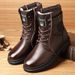 European Warm Series Martin Cowhide Winter Fleece Lined Thickened Warm Cotton Non-Slip Leather Shoes Men's High-Top Work Snow Boots Men_vogvips.com