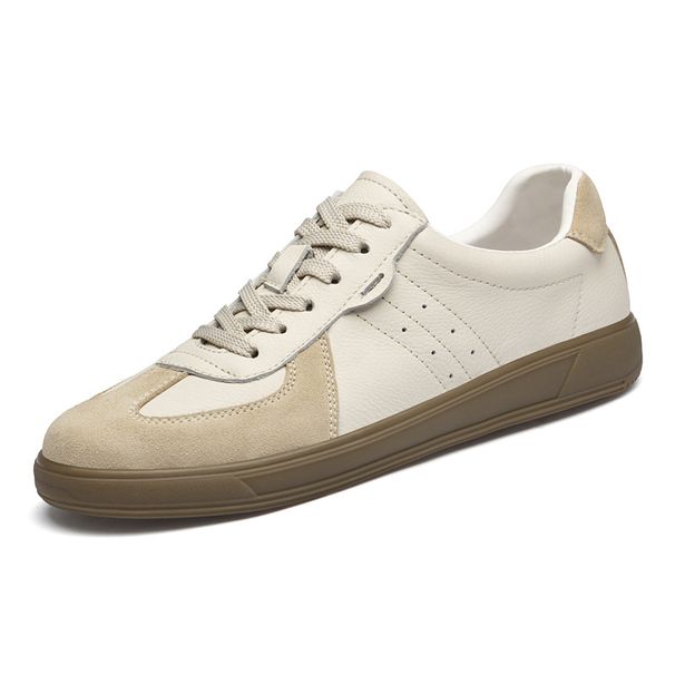 Little White Shoes Men's Board Shoes Cowhide Surface Comfortable And Breathable Low-top German Training Shoes Sports_vogvips.com