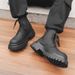 Darth Vader Skinny Men's Short Boots Locomotive Style Retro Tooling Boots Thick-soled Height Increasing Martin Boots_vogvips.com