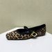 Women's Autumn One-line With Leopard Print Square Flat Shoes Shallow Mouth Single Shoes_vogvips.com
