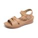 New 2026 Spring And Summer Platform Sandals Women's Casual And Comfortable Large Size Metal Magic Buckle Sandals_vogvips.com