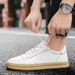 Men's Shoes Board Shoes Flat Casual Shoes Low-top White Shoes Solid Color Sports Shoes_vogvips.com