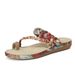 New Stylish Wooden Bead Rhinestone Bohemian Wedge Heel Comfortable Plus-size Sandals_vogvips.com