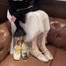 Beautiful French Flat Silver Single Shoes Women's Skirt Mary Jane Shoes Small Leather Shoes Evening Shoes_vogvips.com