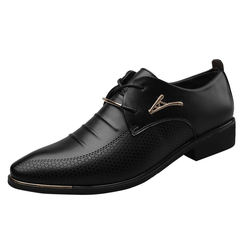2021 Spring New Large Leather Business Dress Men's Lace up Casual Shoes_vogvips.com