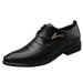 Spring New Plus Size Leather Business Formal Shoes, Men's Lace Up Casual Shoes_vogvips.com