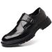 Euro Step Brogue Autumn Breathable Men's Groom Suit Casual Velcro Business Derby Shoes_vogvips.com