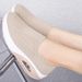 Summer Women Fashion Vulcanized Platform Solid Color Flat Shoes Casual Breathable Wedges Ladies Walking Sneakers_vogvips.com