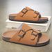 2025 Summer Women's Fashion One-Strap Women's Outdoor Flat Comfortable Suede For Beach_vogvips.com