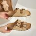 Genuine Leather For Women, Summer Outdoor Wear, 2026 New Model, Thick-soled, Flat Strap, Women's Beach Half-slippers_vogvips.com