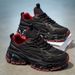 Black Warrior Height-increaing For Men, Autumn Thick-oled Caual Neaker, Men' High-end Trendy Treet-tyle Dad_vogvips.com