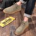 High-top booties Mid-top desert work boots Big leather boots_vogvips.com