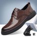 Internet Celebrity Loafers Men's Casual Business British Style Lace-up Small Leather Trendy Driving Shoes_vogvips.com