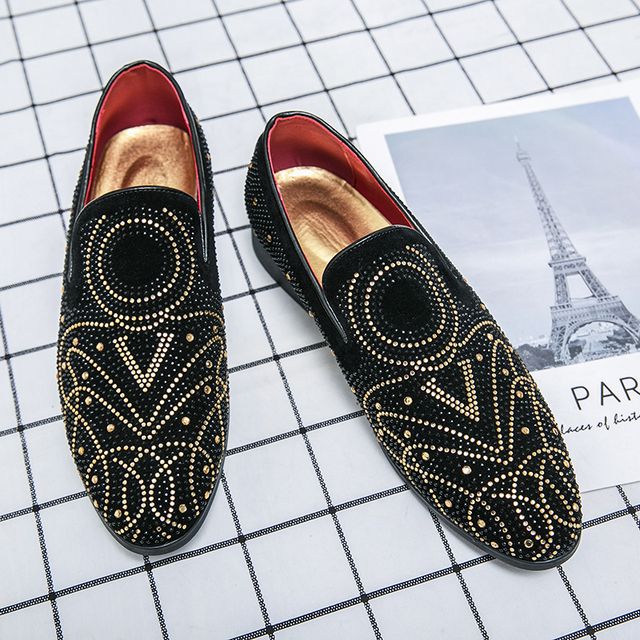 P8 Suede Leather Loafers Casual Crystal Moccasins Oxfords Shoes Bling Male Party Nightclub Footwear Slip-On Driving Flats 47_vogvips.com