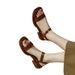 Retro Simple One-strap Roman Sandals Women, Summer Flat Soft-soled Thick-soled Beach Open-toe Large Size Student Shoes_vogvips.com
