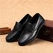 TerraStride Men's Autumn New Flat Soft First Layer Cowhide Pigskin Inner Rubber Sole Formal Leather Shoes_vogvips.com