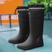 Single Shoe High Tube Waterproof Mouth Rain Boots Size 39-45_vogvips.com