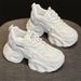 Platform Dad Shoes 2025 New Summer Versatile Hot-Selling Mesh Breathable Casual Sports White Sneakers For Women_vogvips.com