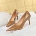 9511-A6 European And American Style Fashion Simple Thin Heel Glossy Patent Leather Shallow Mouth Pointed Toe Women's_vogvips.com