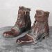 European Warm Series 2025 New Model No Label British Style Martin Men's Zipper Work Boots Wear-Resistant Fabric_vogvips.com