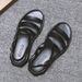Summer New Roman Sandals Versatile Men's Casual Leather Beach Shoes Korean Edition British Trendy Flat Bottom_vogvips.com
