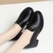 Loafers Women Spring And Autumn Comfortable Soft Sole Work Black Leather Shoes For Long Standing_vogvips.com