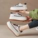 White Pillow Crane Thick-soled White Sneakers For Women, 2025 Spring And Autumn New Model, Versatile Height-increasing_vogvips.com