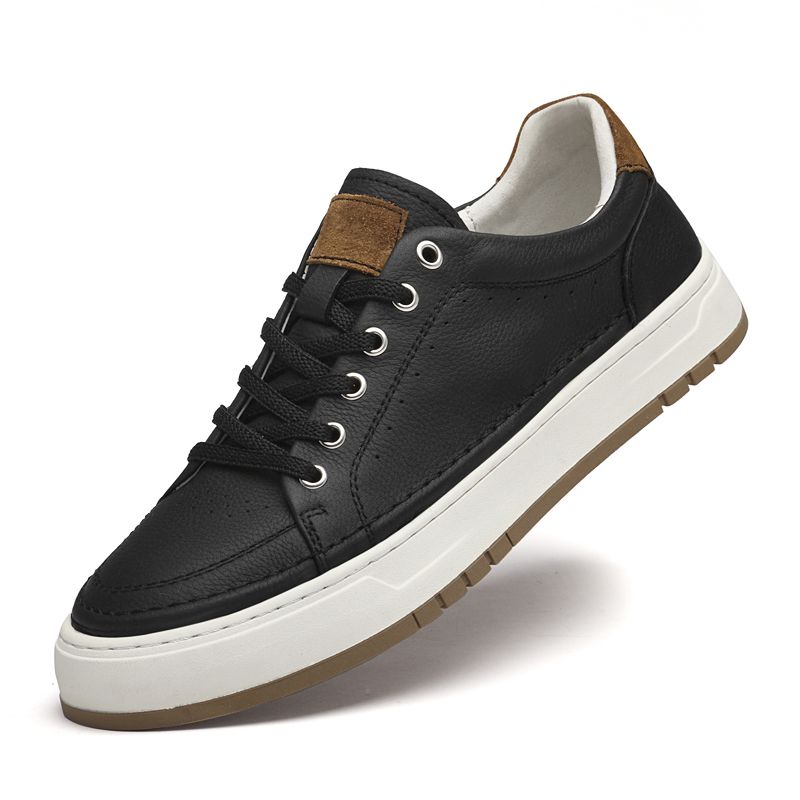 New Genuine Leather Mens Casual Fashion Lace Up Business Oxford For Men Outdoor Walking Sport Shoes Tennis Masculino_vogvips.com