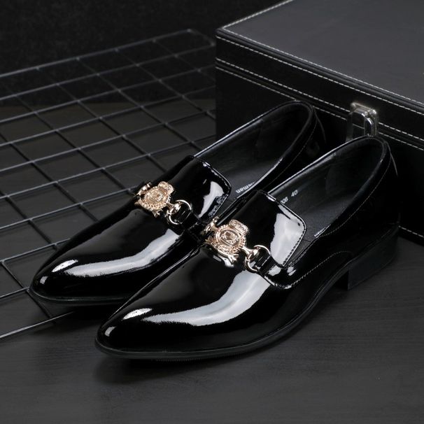 New European Style Business Formal Patent Single Pointed Toe Slip-On Leather Men's Shoes_vogvips.com