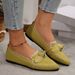 Breathable Slip-On Women's Flats With Bowknot Detail – Pointed Toe, Wide Fit, Lightweight Knit Fabric For Casual Comfort_vogvips.com