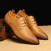 Plus-size summer men's business dress shoes pointed fashion shoes embossed men's shoes_vogvips.com