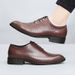 One-cut Leather Engraved Men's Men's Formal Derby Shoes Casual Retro Small Leather Shoes_vogvips.com