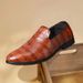 2025 Summer Leather Business Dress Le Fu New Large Men's Shoes Stone Pattern 48_vogvips.com