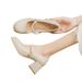 MTX Cheongsam Mary Jane Flats Women 2025 New Fairy Thick Heel High Heels Soft Leather Gentle Bridesmaid Shoes_vogvips.com
