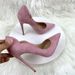 Size33-46 Women's Shoes Pink Velvet High Heels 12CM Pointed Stiletto Shallow Mouth Single Shoes Versatile Women's Shoes_vogvips.com