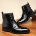 European Warm Series 2025 New Men's Versatile Martin British Style Mid-Top Shoes Fashion Trend Casual Leather Boots_vogvips.com