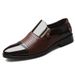 Four Seasons New Men's Business Leather Cover Feet Sandals Hollow Single Breathable Wedding Shoes_vogvips.com