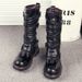 European Warm Series High Tube Punk Stage Leather Men Korean Style Round Toe Trendy British Outdoor Fashion Casual Denim Martin Boots_vogvips.com