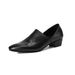 Women’s Shoes Super Soft And Comfortable Washed Cowhide Thick Heel Women's Shoes Spring New Literary Style Round Toe Mid Heel Witch Shoes_vogvips.com