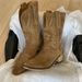 Women’s Shoes Stock Large Size Pointed Toe Chunky Heel Embroidered Sleeve Mid-calf Knight Boots_vogvips.com