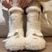 White Bowknot Furry Snow For Women 2025 Winter New Style Fleece-Lined Warm Short Boots Versatile Northeast Cotton Shoes_vogvips.com