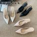 F8688-17 Pointed High Heels Closed Toe Sandals Fairy 2025 New Spring Summer French Style Elegant Single Shoes_vogvips.com