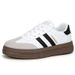 2026 New Spring And Autumn Versatile Casual Shoes, Non-Slip, Wear-Resistant, Thick-Soled White Sneakers For Women,_vogvips.com